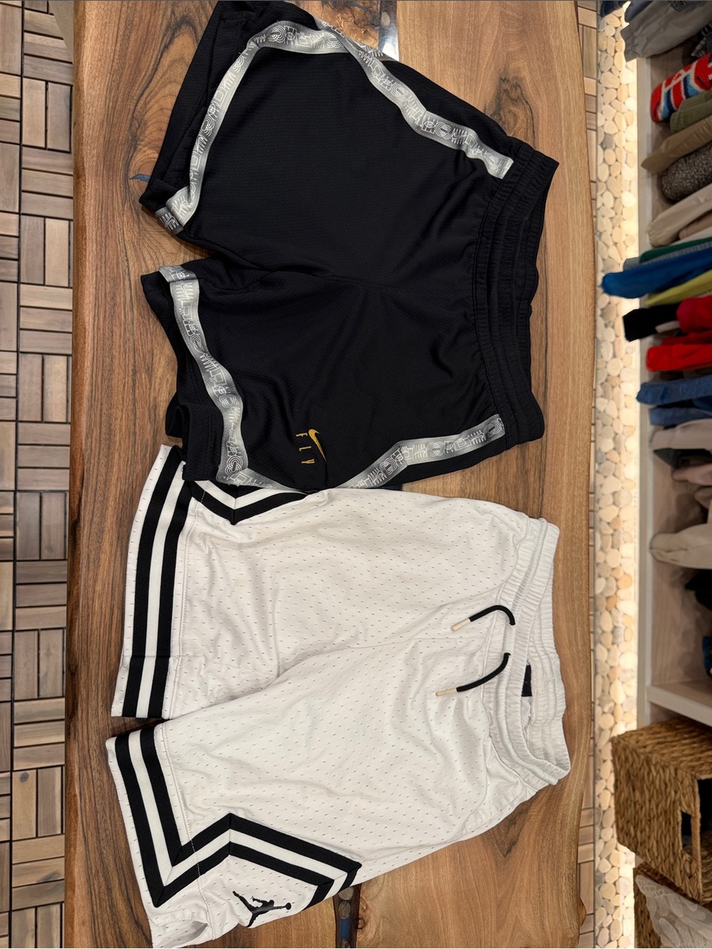 Nike Kids Black & White Athletic Shorts Set